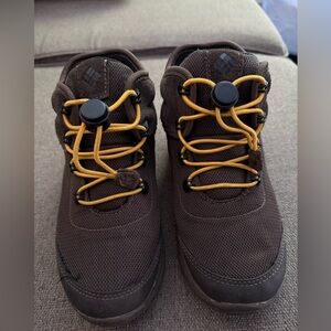 Columbia Kids' Brown Sneakers with Yellow Laces